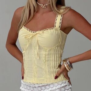 Princess Polly Stellah Top Yellow